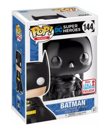 Funko Pop! DC Super Heroes #144 Batman Black Chrome [Fall Convention Exclusive]