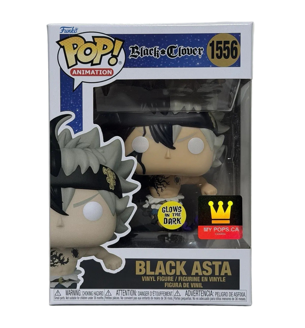 Funko Pop! Black Asta (Glows in the Dark) [My Pops.ca Exclusive] #1556