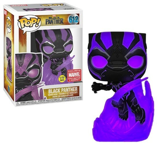 Funko Pop! Black Panther (Glows) [Exclusive Collector Corps] #612