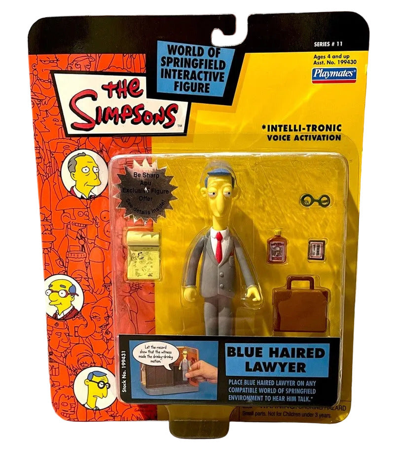Playmates: The Simpsons - World of Springfield Interactive Blue Haired Lawyer