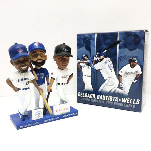 Toronto Blue Jays 40th Season: Delgado, Bautista & Wells Commemorative Trio Bobblehead