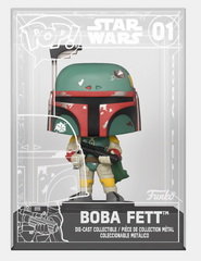 FUNKO POP! Star Wars Funko Shop Exclusive Die-Cast Boba Fett #01  Sealed, Could be a chase!