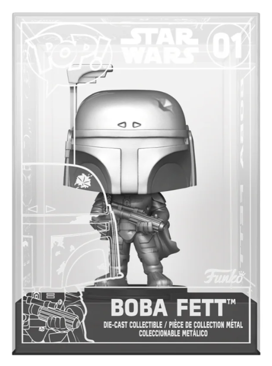 FUNKO POP! Star Wars Funko Shop Exclusive Die-Cast Boba Fett #01  Sealed, Could be a chase!