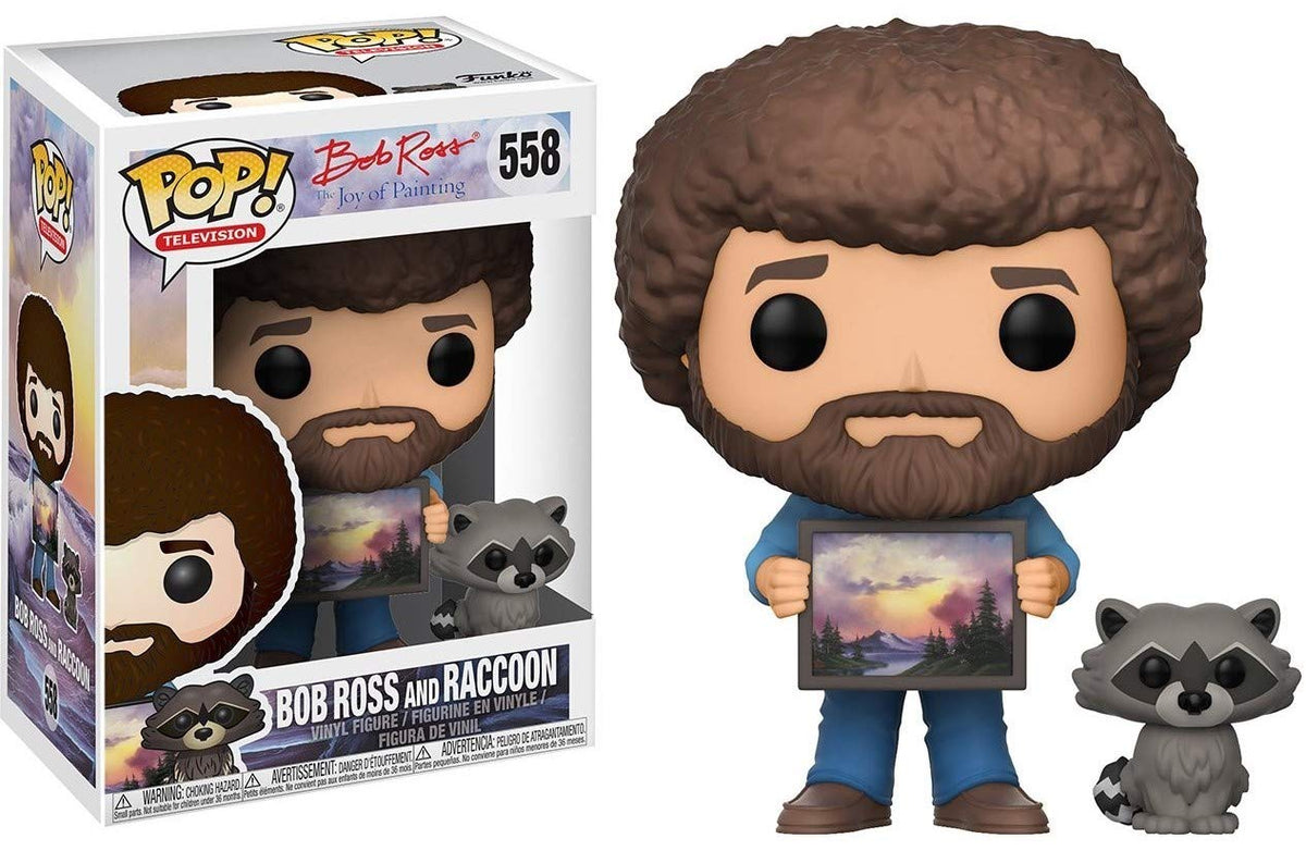 Funko Pop! Bob Ross and Raccoon #558