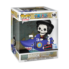 Funko Pop! One Piece: Brook with shark submerge (2025 NYC Comic Con Limited Edition) #141 [PopShield Armor Premium Hard Protector Included]