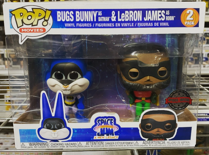 Funko Pop Space Jam 2Pack : Bugs Bunny as Batman & LeBron James as Robin