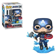 Funko POP! #1198 Marvel: Avangers Endgame - Captain America w/ Hammer (Metallic)(GITD)