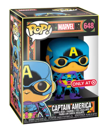 Funko Pop! Marvel – Captain America (Blacklight) #648 [Target Exclusive]