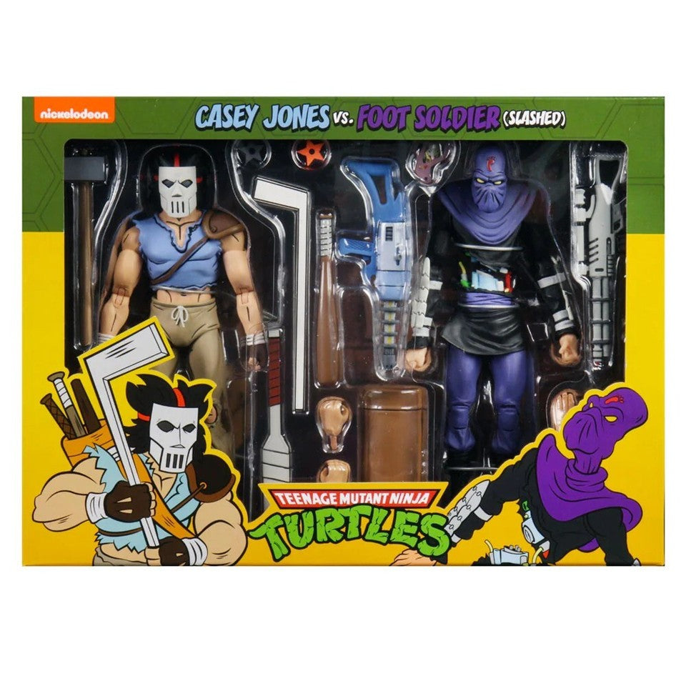 NECA: Teenage Mutant Ninja Turtles: Casey Jones vs. Foot Soldier(Slashed) 6-inch Action Figure