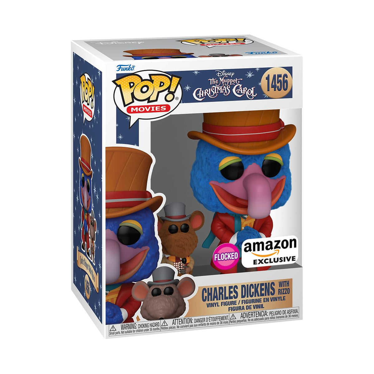 Funko Pop! Charles Dickens with Rizzo (Flocked) [Amazon Exclusive] #1456