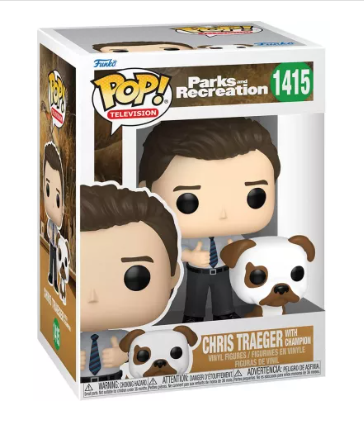 Funko Pop! Chris Traeger With Champion (#1415) – Parks and Recreation