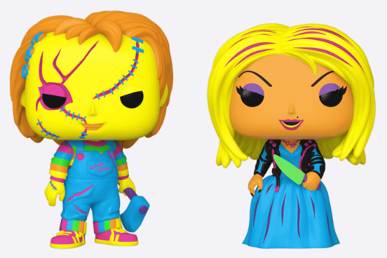 Funko Pop! Blacklight Chucky Tiffany Hot Topic Black Light 2 pack