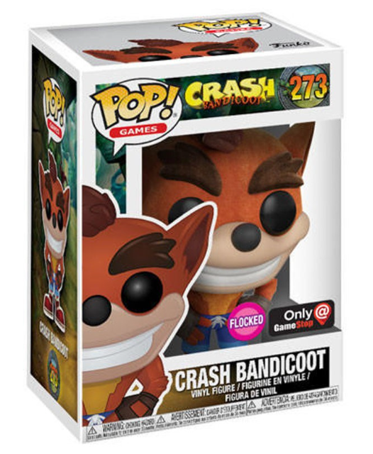 Crash Bandicoot (Flocked) Funko Pop 273 Gamestop Exclusive