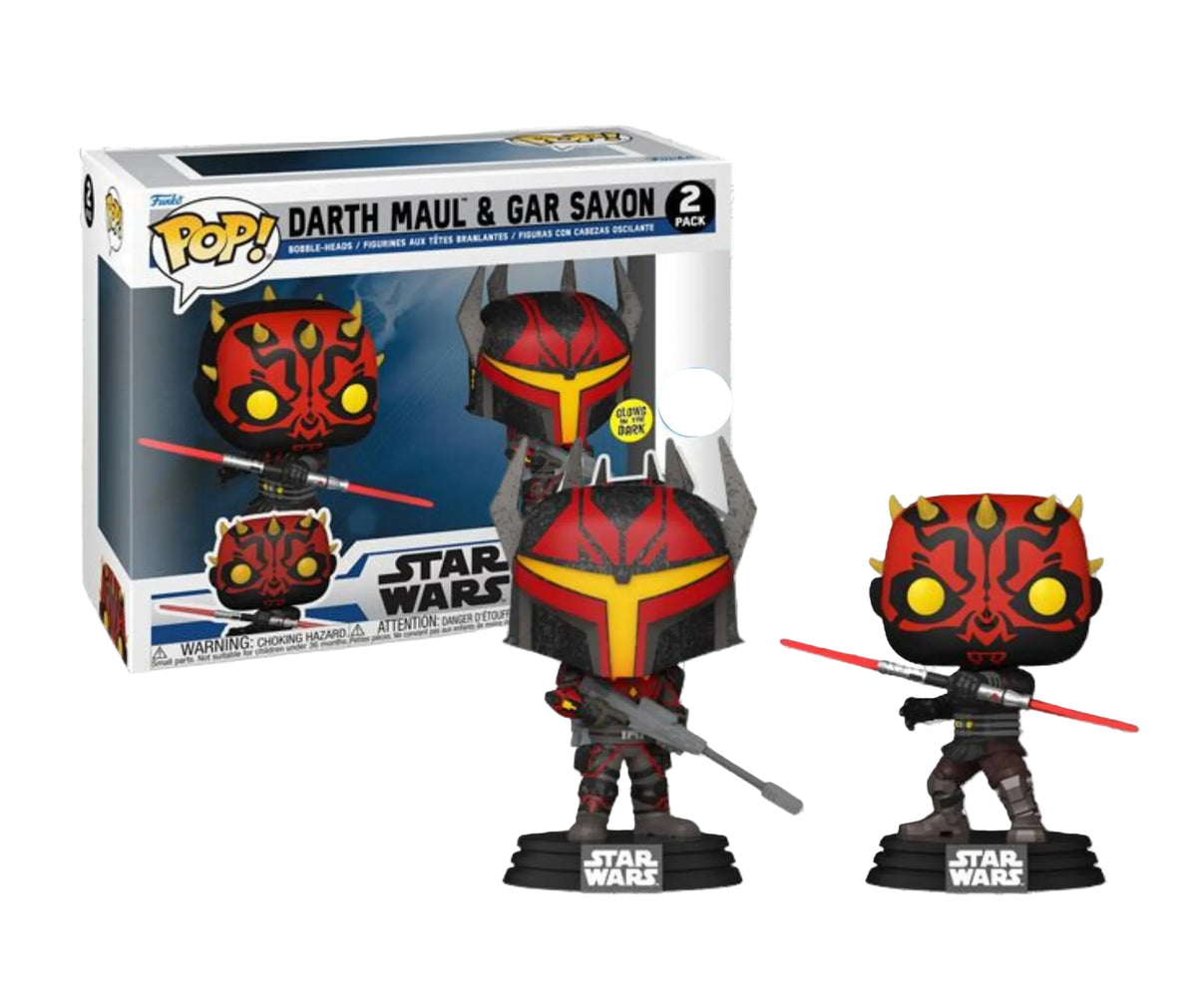 Funko Pop! Star Wars: Darth Maul & Gar Saxon (Glows) [2-Pack]