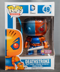 Funko Pop Heroes #49 Deathstroke DC Comics Metallic PX Previews Exclusive