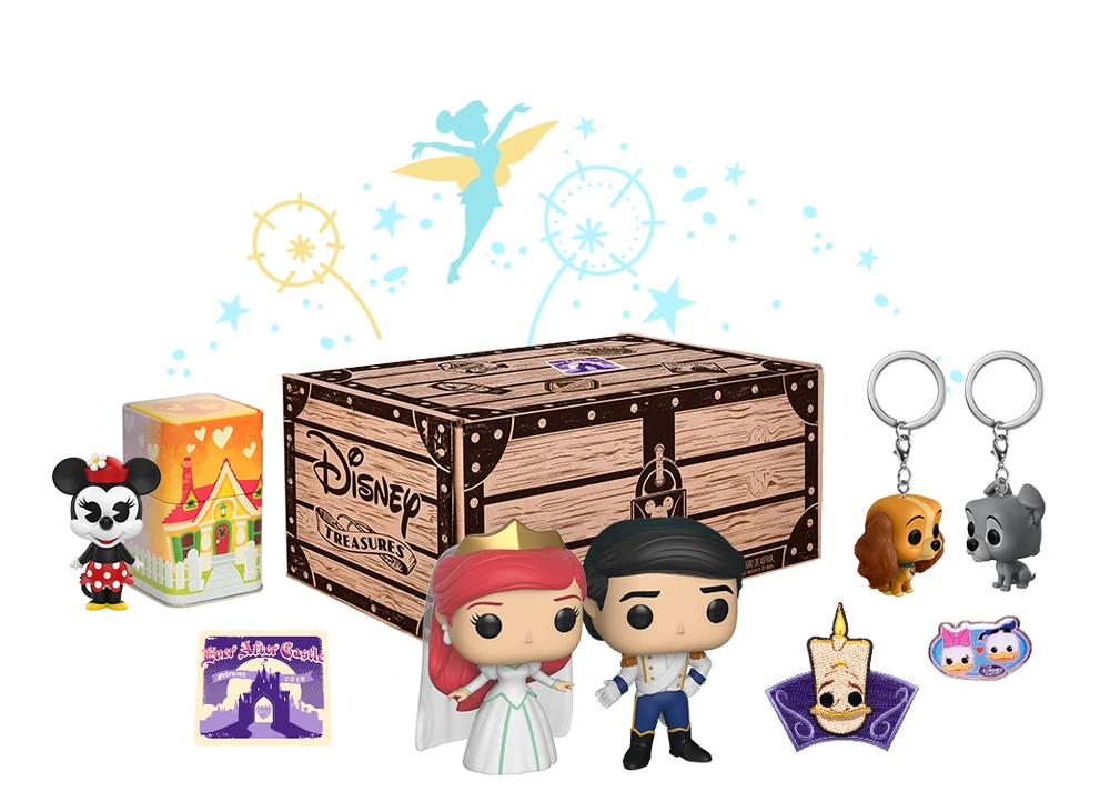 Funko Disney Treasures - Ever After Castle February 2018 (Ariel & Eric 2-Pack) (Lady & The Tramp Keychain)