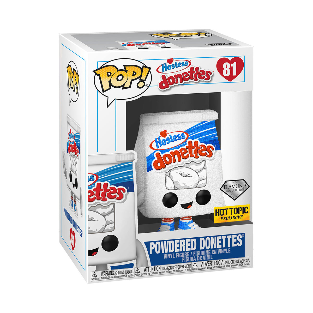 Funko Pop! Hostess Donettes: Powdered Donettes (Diamond Collection) [Hot Topic Exclusive] #81
