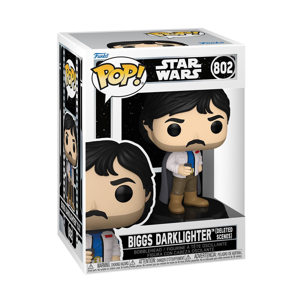 Funko Pop Star Wars Biggs Darklighter Deleted Scenes 802 boxed figure