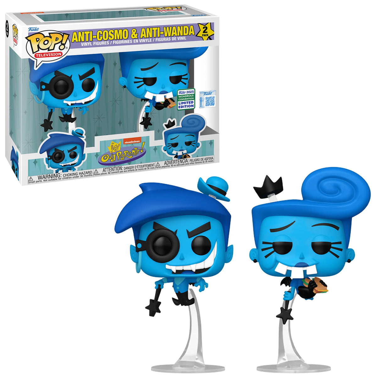 Funko Pop! The Fairly Oddparents: Anti-Cosmo & Anti-Wanda (2025 Wondrous Convention) [2-Pack]