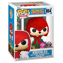 Funko Pop! Sonic the Hedgehog Knuckles flocked Special Edition #854 in its retail box