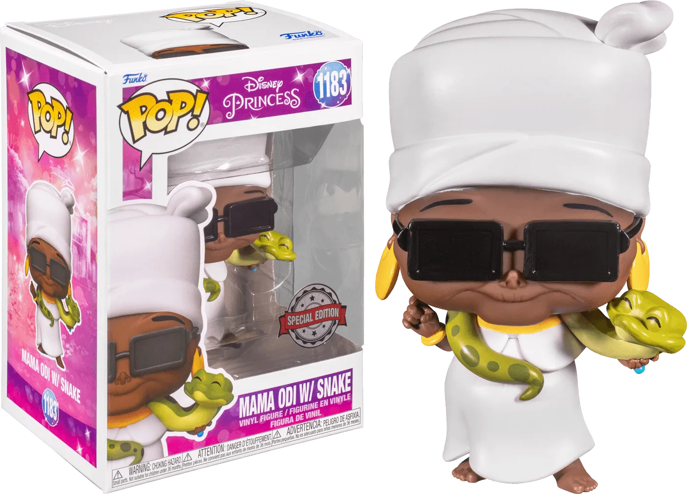 Funko Pop! Disney Princess Mama Odi with Snake #1183 Special Edition in box