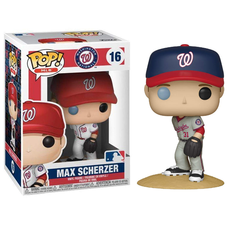 Funko Pop! MLB Washington Nationals: Max Scherzer #16 in retail box