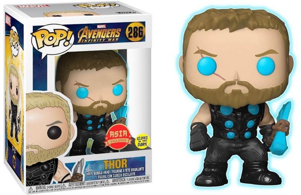 Funko Pop! Avengers: Infinity War: Thor (Glow, Asia Exclusive) #286 (Small crease)