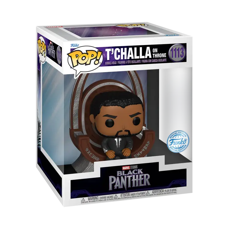 Funko Pop Deluxe Black Panther TChalla on Throne Special Edition #1113 boxed