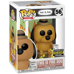 Funko Pop! This Is Fine Dog Entertainment Earth Exclusive #56 boxed figure