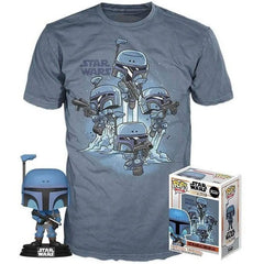 Funko Tees Size L - Star Wars Mandalorian: Death Watch Mandalorian (Two Stripes) #354 (Sealed)