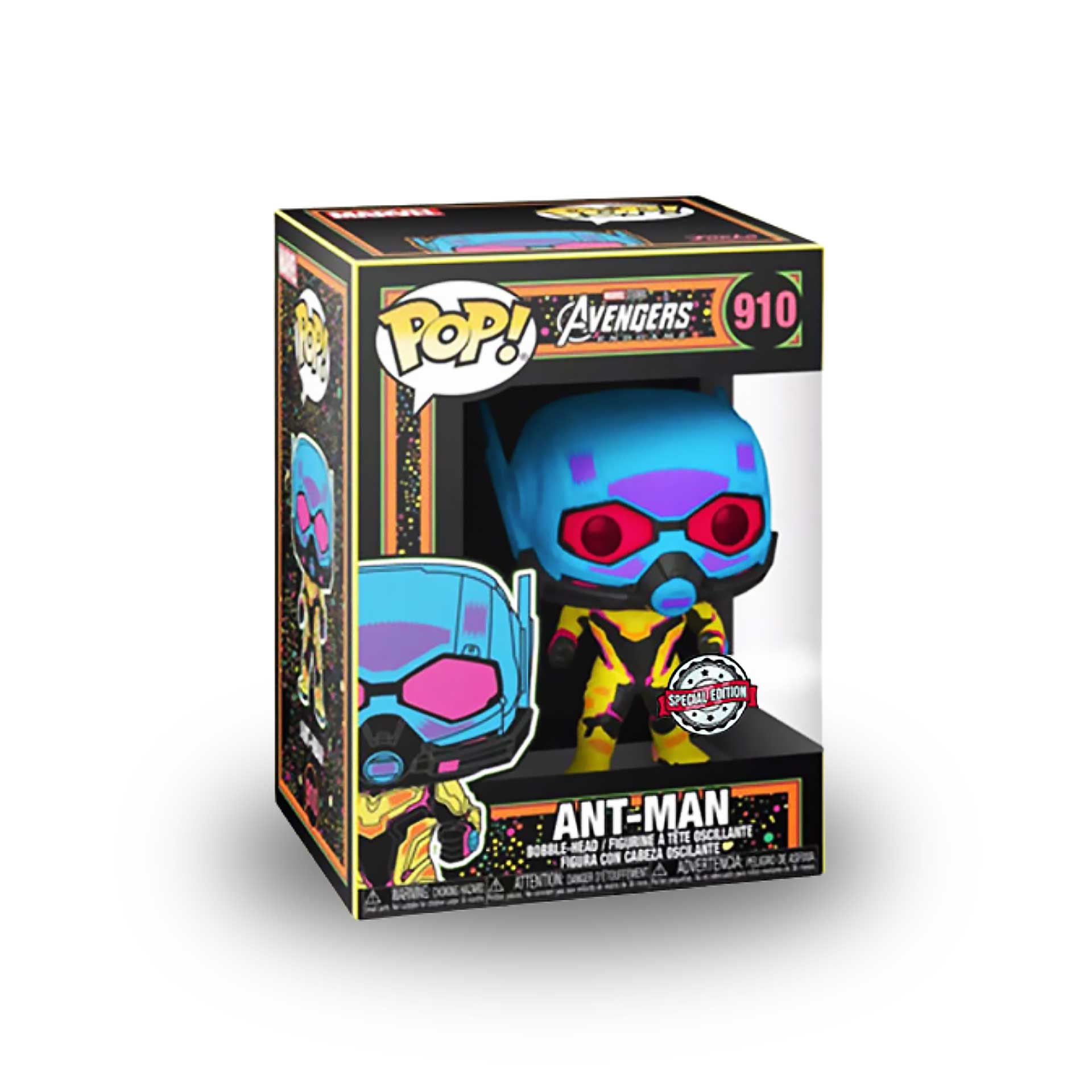 Funko Pop Avengers Endgame Ant-Man Blacklight Special Edition 910 boxed figure