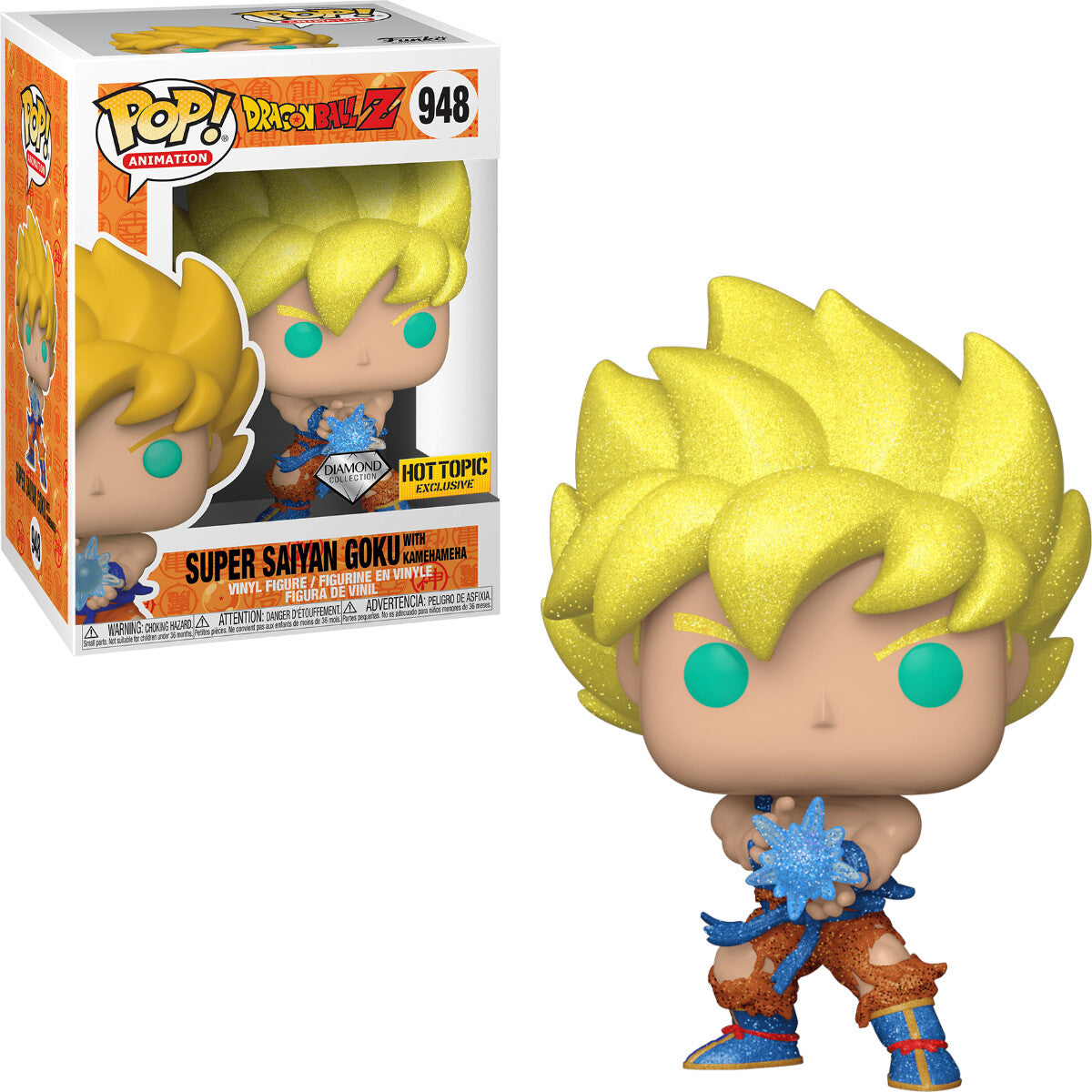 Funko Pop! Super Saiyan Goku with Kamehameha (Diamond Collection) [Hot Topic Exclusive] #948