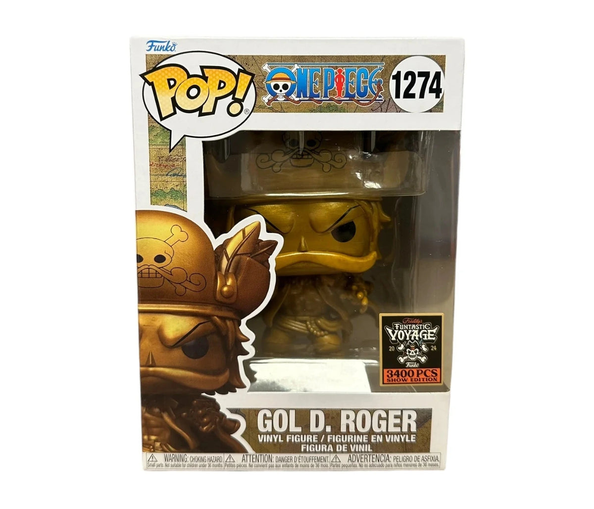 Funko Pop! One Piece: Gold D. Roger (2024 Funtastic Voyage - 3400 Pcs Show Edition) #1274 [PopShield Armor Premium Hard Protector Included]