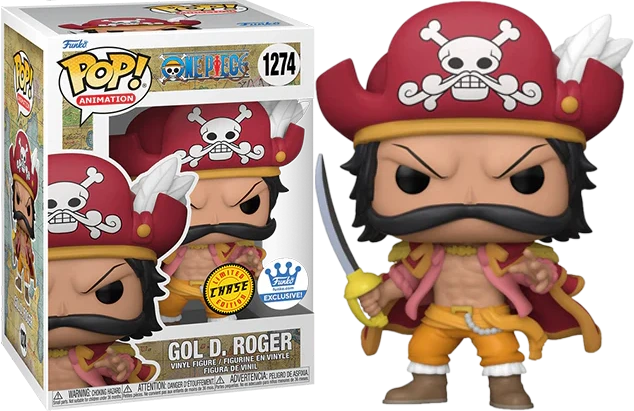 Funko Pop! One Piece: Gol D. Roger (Chase) [Exclusive] #1274 [PopShield Armor Premium Hard Protector Included]