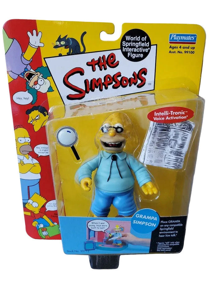 Playmates: The Simpsons - World of Springfield Interactive Figure Grampa Simpson