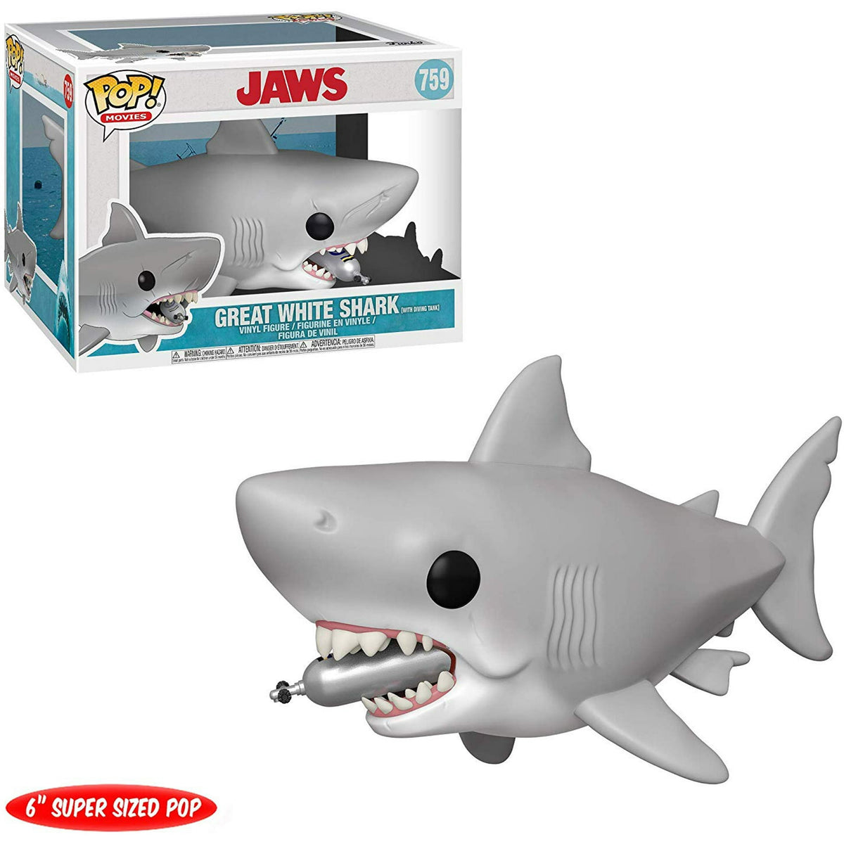 Funko Pop! Great White Shark [With Diving Tank] #759