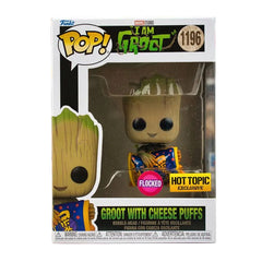 Funko Pop! I am Groot: Groot with cheese puffs (Flocked) [Hot Topic Exclusive] #1196