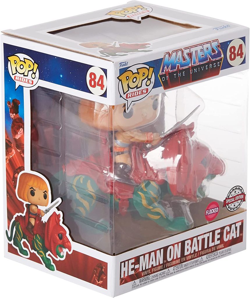 Funko Pop! He-Man on Battlecat (Flocked) [Special Edition] #84