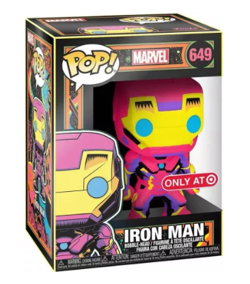 Funko Pop! Marvel – Iron Man (Blacklight) #649 [Target Exclusive]