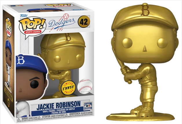Funko POP! Sports Legends Baseball: Los Angeles Dodgers White Jersey - Jackie Robinson (Gold) #42