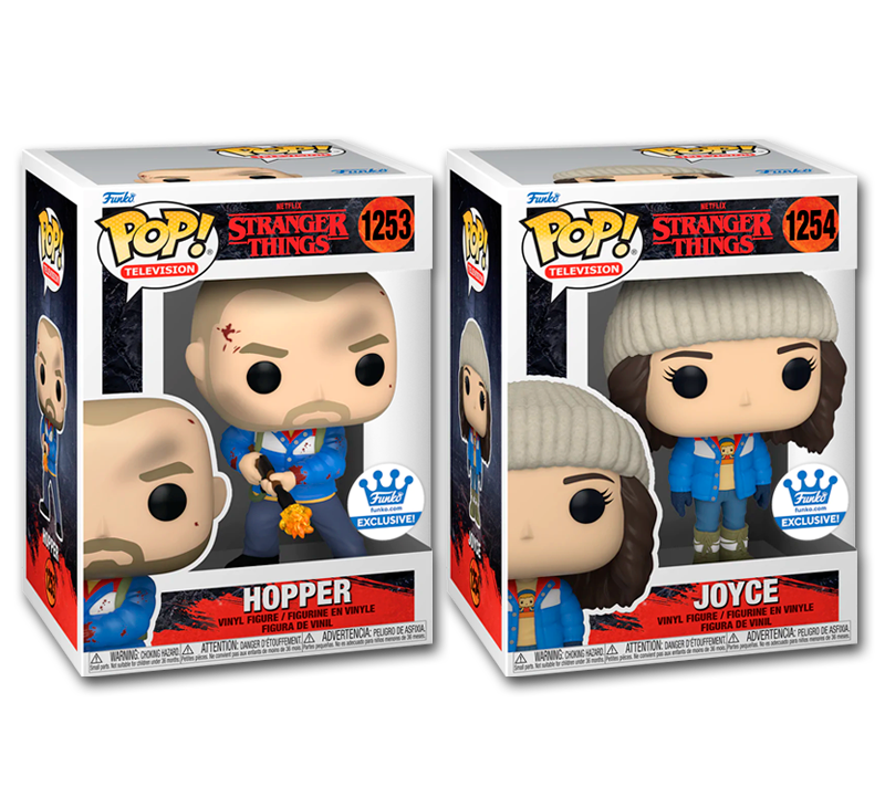 Funko Pop! Stranger Things: Joyce #1254 & Hopper (Funko Exclusive!) #1253
