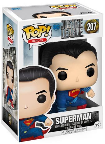 Funko Pop! Justice League Superman #207 in its retail box