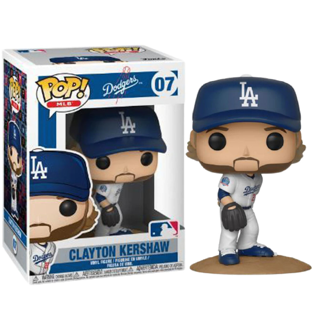 Funko Pop! MLB Los Angeles Dodgers: Clayton Kershaw #07 in retail box