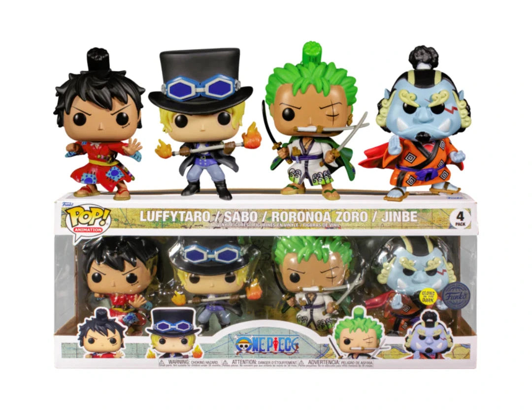Funko Pop! Luffytaro / Sabo / Roronoa Zoro / Jinbe (Glows - Special Edition) [4-Pack]