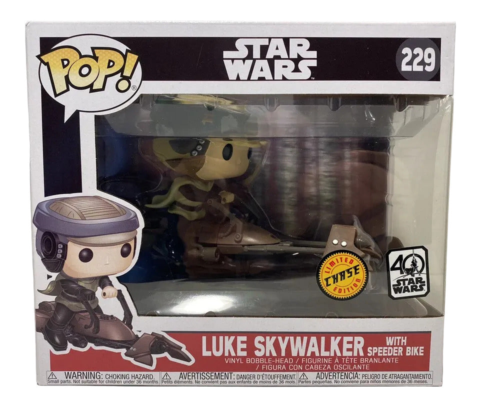 Funko Pop! Star Wars: Luke Skywalker with speeder bike (Chase) #229