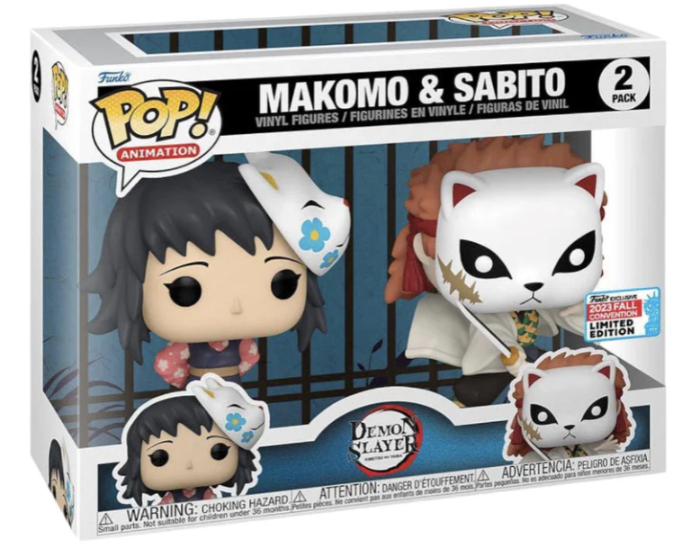 FUNKO POP! ANIME DEMON SLAYER MAKOMO & SABITO 2 PACK [NYCC FALL CONVENTION EXCLUSIVE]