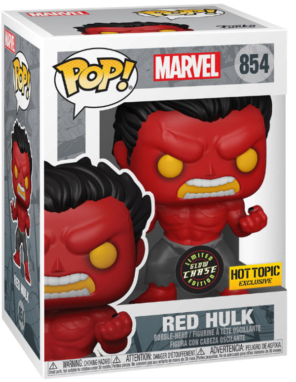 Funko Pop! Marvel: Red Hulk (Glow Chase) (Hot Topic Exclusive) #854