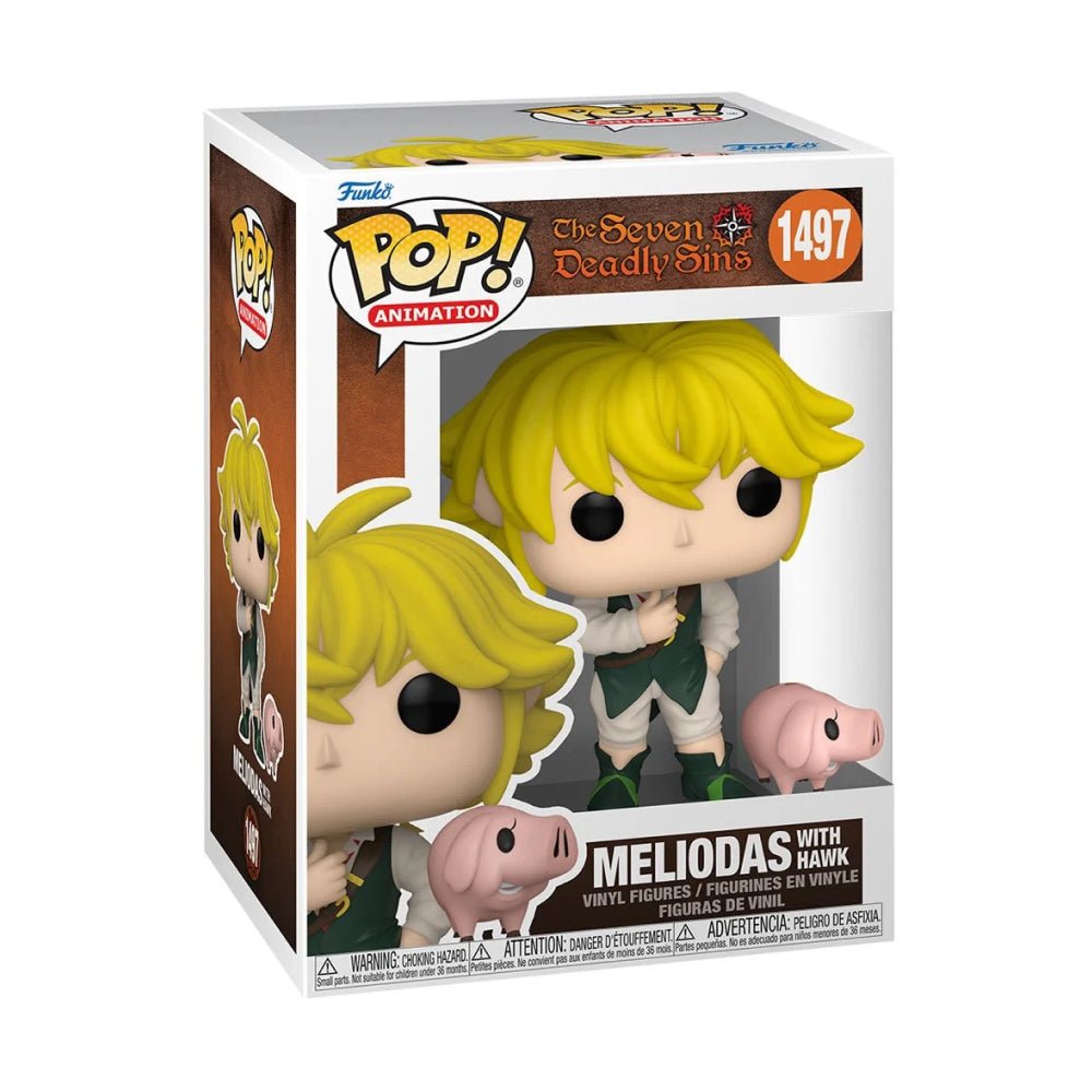 Funko Pop! The Seven Deadly Sins: Meliodas with Hawk #1497 in retail box
