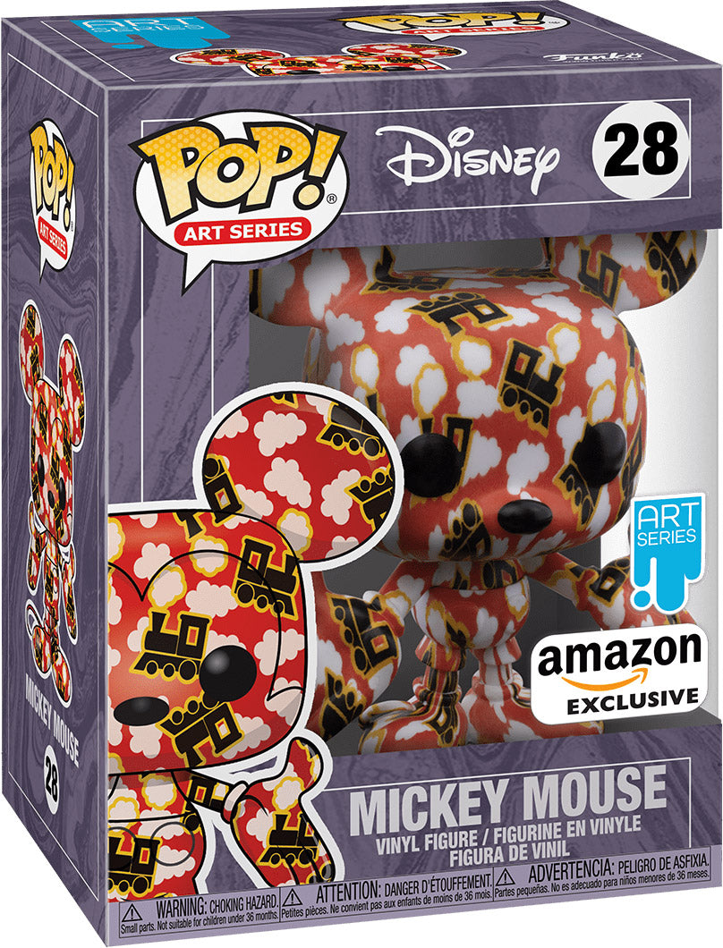 Funko Pop! Disney: Mickey Mouse (Art Series) (Amazon Exclusive) #28 (Hard Stack Included)