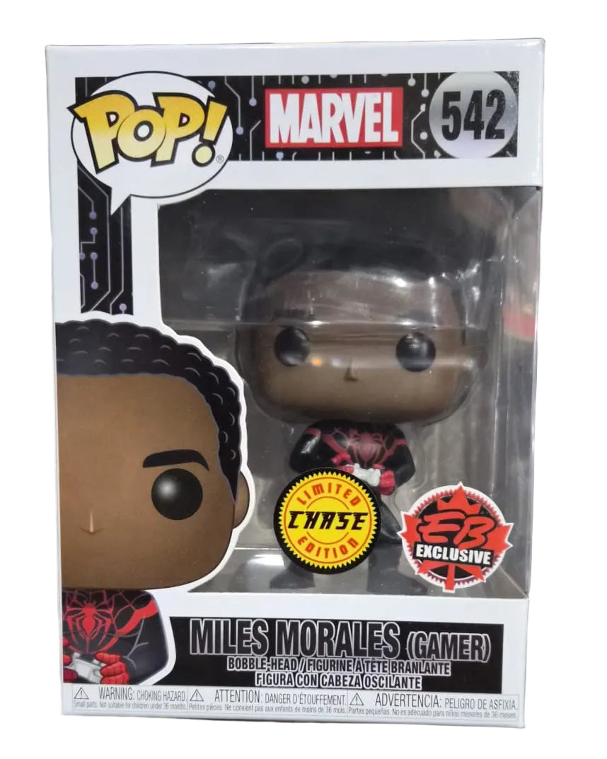 Funko Pop! Marvel: Miles Morales (Gamer) (Unmasked) (Chase) (EB Games Exclusive) #542